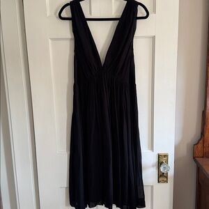 🕶️ Kate Moss for Topshop black chiffon-like lined dress. Size 14.
